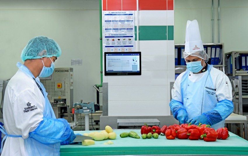 Emirates catering strijdt tegen voedselverspilling