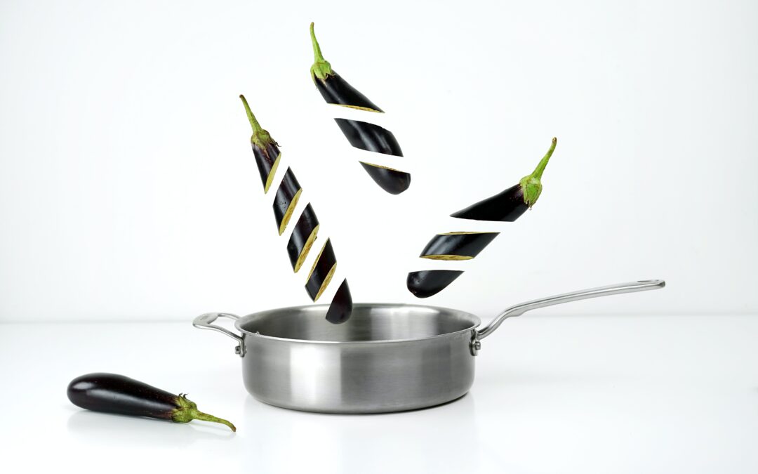 voorgesneden groenten in een pan